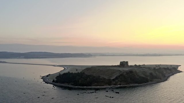 Breath taking Kalo castle ruin and Kattegat sea