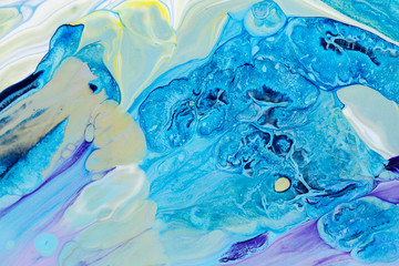 Abstraction blue paint