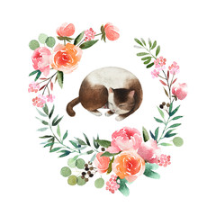 Watercolor wreath