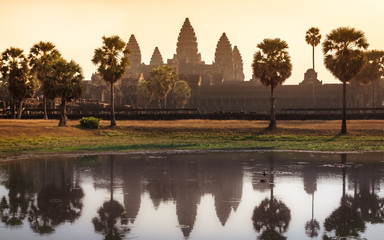sunset view on angkor wat