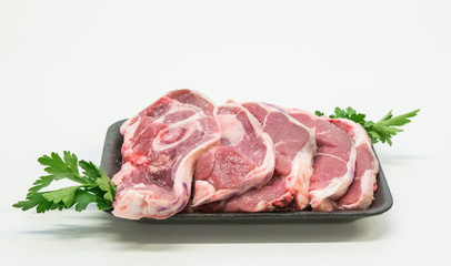 fresh raw lamb chops mutton