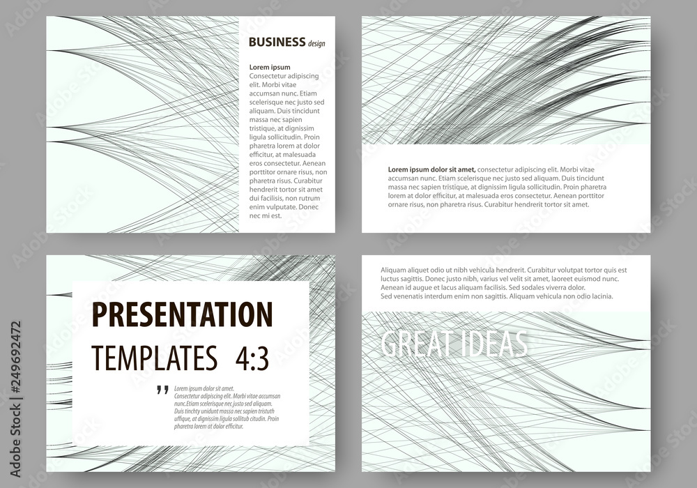 Poster set of business templates for presentation slides. easy editable layouts, vector illustration. abstr