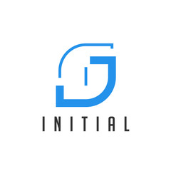 Initial G and J Combination Logo.