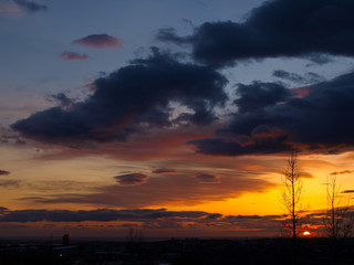 Sunset in Reykjavik Iceland