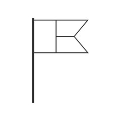 Benin flag icon in black outline flat design. Independence day or National day holiday concept.