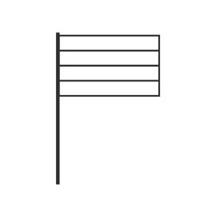 Obraz premium Mauritius flag icon in black outline flat design. Independence day or National day holiday concept.