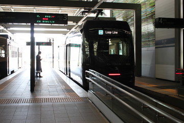 路面電車の停留所