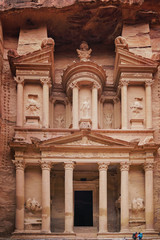 Ancient abandoned rock city of Petra in Jordan