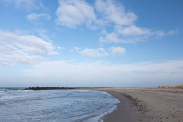 Fototapeta na wymiar Beach on the Baltic Sea coast (Darss peninsula) in winter