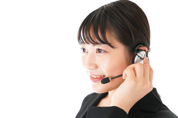 若い女性オペレーター・同時通訳イメージ