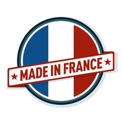 Made in France button illustration