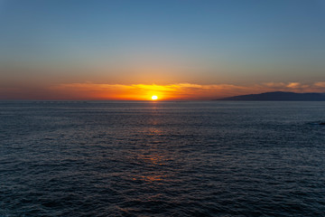 sunset on the sea 