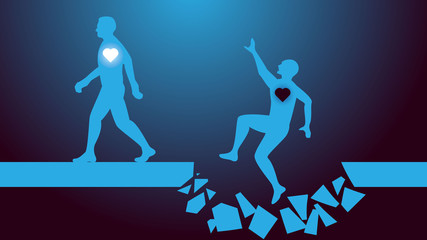 Men wich dark heart falls under the ground according to God laws and justice, and devout stays safe