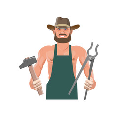 Blacksmith portrait vector