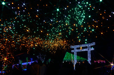 沖縄の鳥居イルミネーション