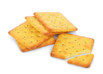 seaweed biscuits isolated on white background