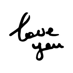 Vector hand draw lettering. Ink draw illustration for postcard, greeting card and banner. Grunge lettering logo