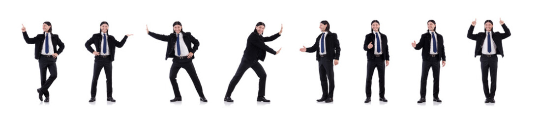 Young businessman isolated on white