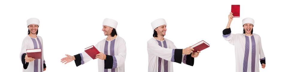 Arab man isolated on white