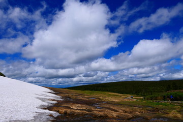初夏の八幡平山頂。十和田八幡平国立公園。岩手　日本。６月下旬。