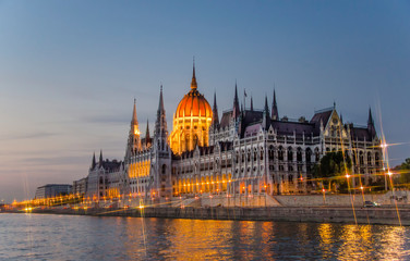 Beautiful building of Parliament in Budapest, popular travel destination