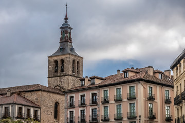 Well preserved medieval city center (casco antiguo) of Segovia, Castile-Leon, Spain
