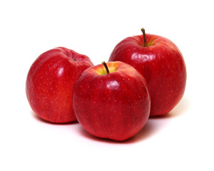 Red apple on white