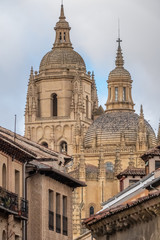 Fototapeta na wymiar The awe-inspiring Cathedral of Segovia, Castile-Leon, Spain. The last major gothic church built in Spain