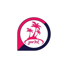 palm coconut tree logo icon