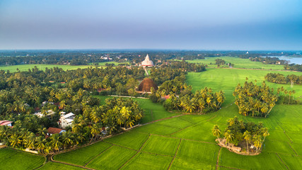 Sandagiri Stupa and Raja Maha Vihara ancient Buddhist temples in Tissamaharama, Southern Province of Sri Lanka.