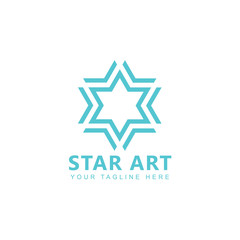 Star Line Art Vector Design