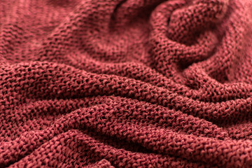 Red knitted sweater, background