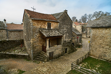 Fototapeta na wymiar The medieval Village, La Couvertoirade, France