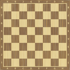 Chess board vector. Wooden chess board. Chess board background. Chess board illustration. Chessboard brown pattern.