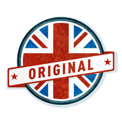 Fototapeta premium Original Made in United Kingdom label illustration