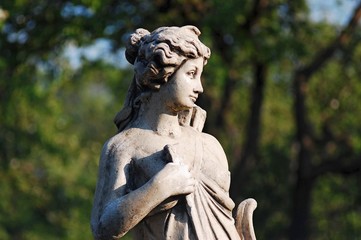 statue of woman in park