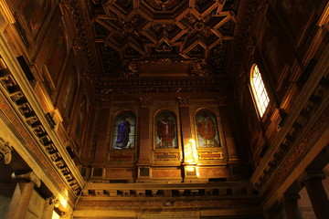 Byzantine church of Santa Maria in Trastevere, Rome, Lazio, Italia