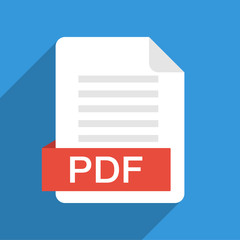 Download pdf file button isolated on white background vector