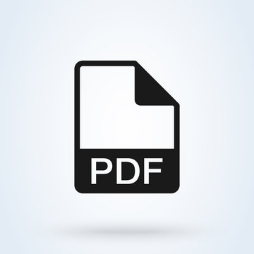 PDF icon. Flat design style vector object