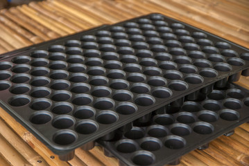 Plant Tray, black plant tray from Thailand country