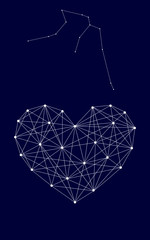 Starry sky. Zodiac. The Constellation Aquarius