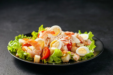 Seafood caesar salad