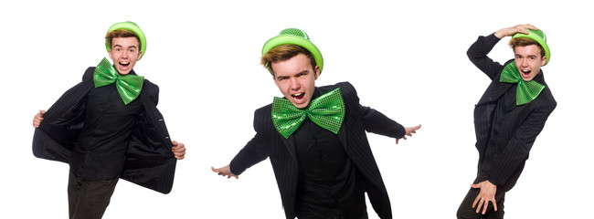 Funny man in saint patrick holiday concept