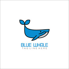 whale bird logo for business company