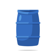 Plastic drum vector isolated illustration