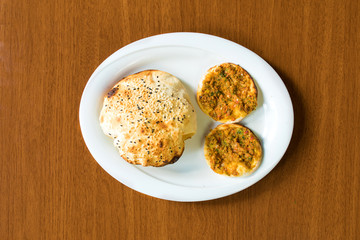 Traditional Turkish food Lahmacun. Also Known Turkish Pizza.	