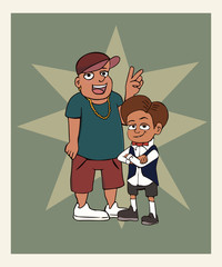 two boys posing in the photo