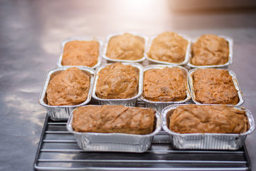 Ground meat after leaving the oven