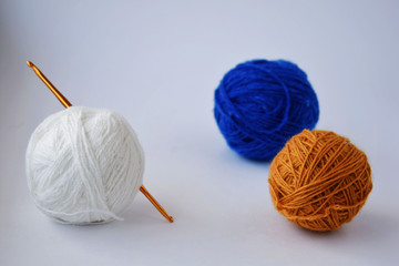 three balls of wool