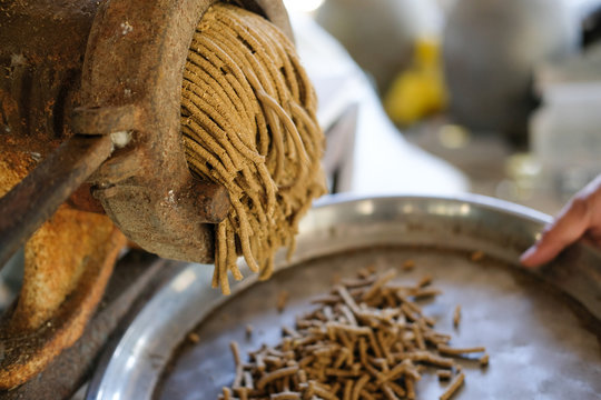 feed production. machine for producing fodder pellet for feeding animal.